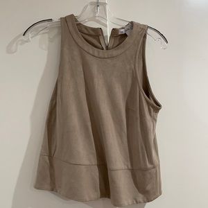 Suede BCBG sleeveless top